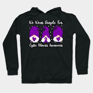 We Wear Purple For Cystic Fibrosis Awareness Hoodie